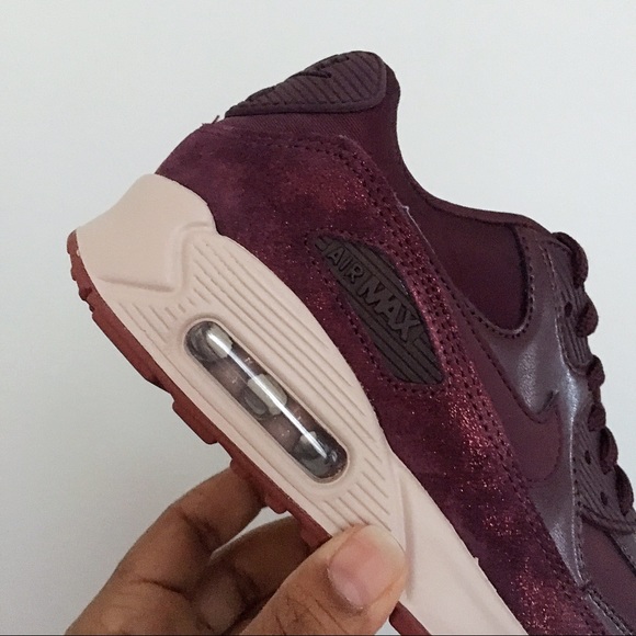 Women’s Nike Air Max 90 PRM Burgundy Crush - Picture 7 of 8